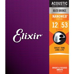 ELIXIR - 11052 ACOUSTIC 80/20 BRONZE NANOWEB