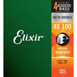 ELIXIR - 14502 ACOUSTIC BASS 80/20 BRONZE NANOWEB