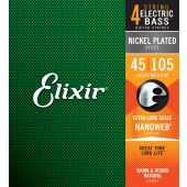 ELIXIR - 14087 ELECTRIC BASS NICKEL PLATED STEEL NANOWEB