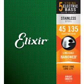 ELIXIR - 14782 ELECTRIC BASS STAINLESS STEEL NANOWEB