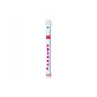 NUVO ITALIA - RECORDER+ WHITE/PINK WITH HARD CASE  BAROQUE FING.